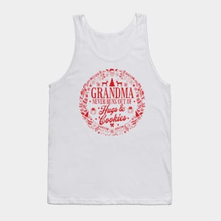 Grandma Never Runs Out Of Hugs and Cookies Ugly Christmas Tank Top